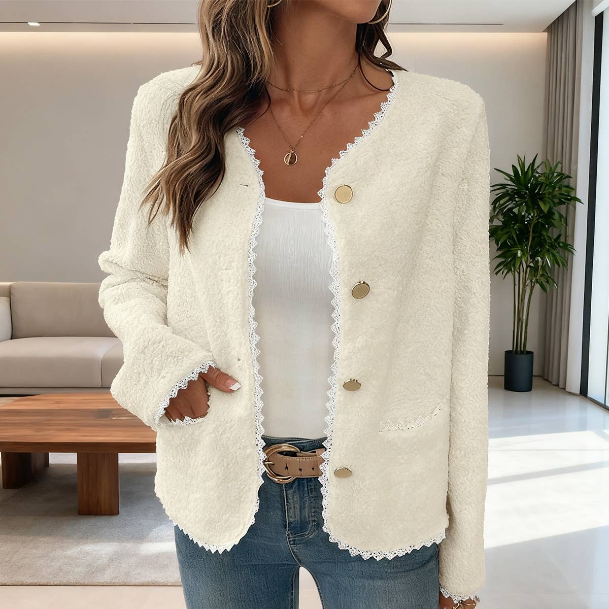 Lace Patchwork Cardigan