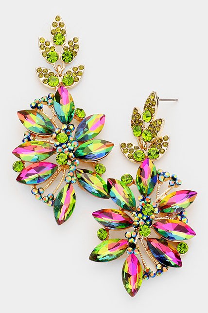 Glass Petal Evening Earrings - Debs on 5th