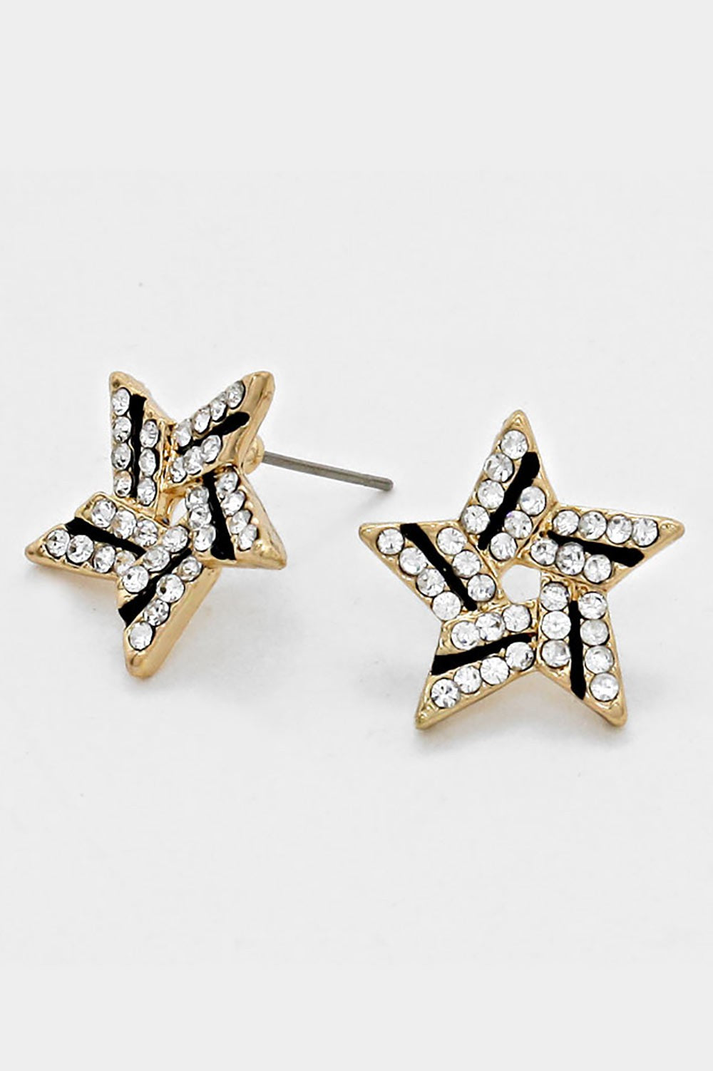 Crystal Star Accented Stud Earrings - Debs on 5th
