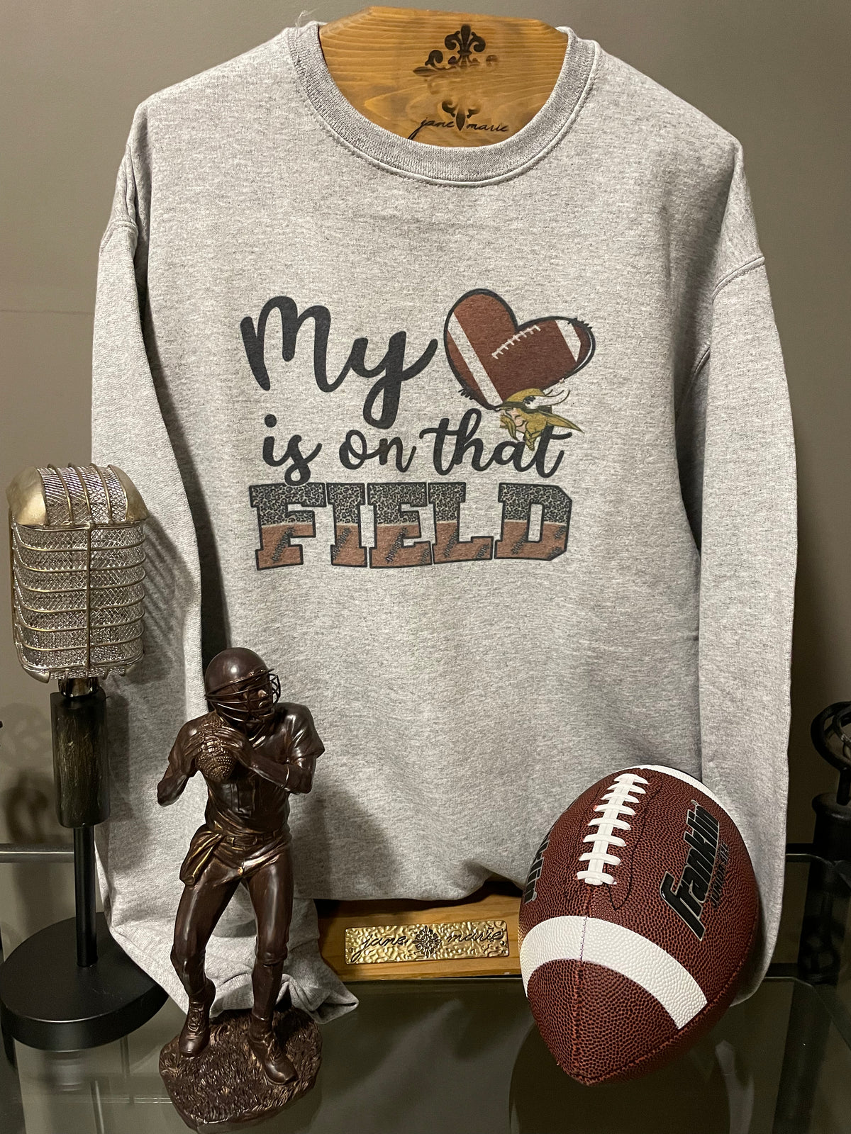 My Heart Football Crewneck Sweatshirt - Debs on 5th