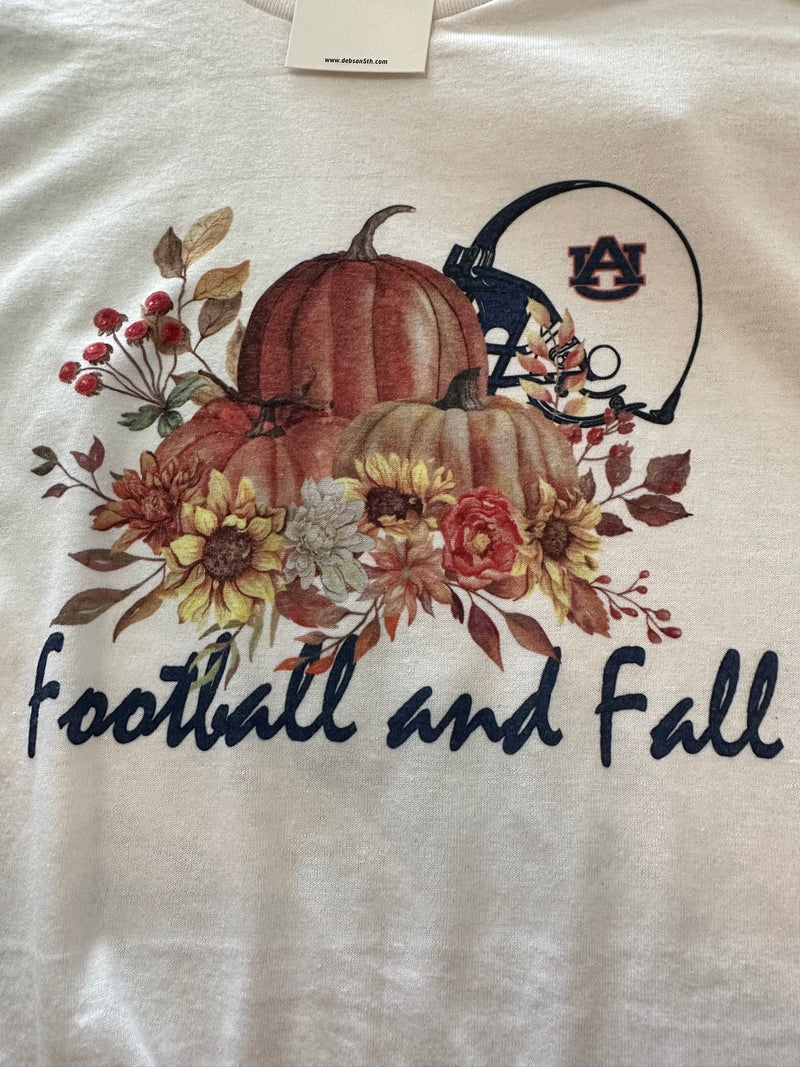 Auburn Football and Fall Graphic Top - Debs on 5th
