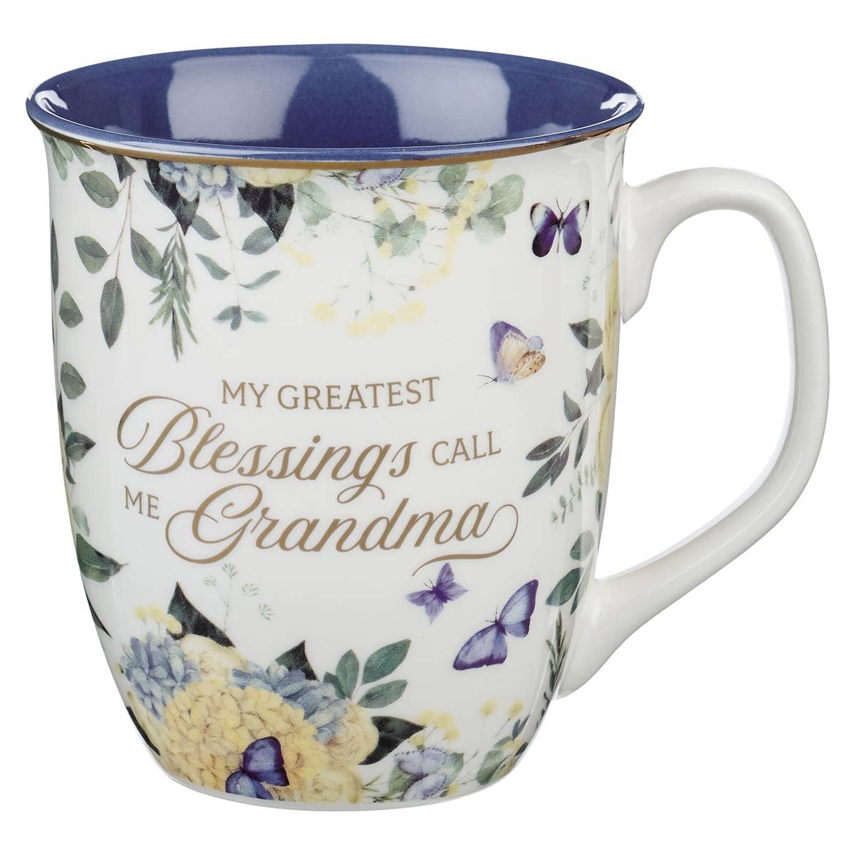 Mug Blue Floral Greatest Blessings Grandma Prov. 31:25