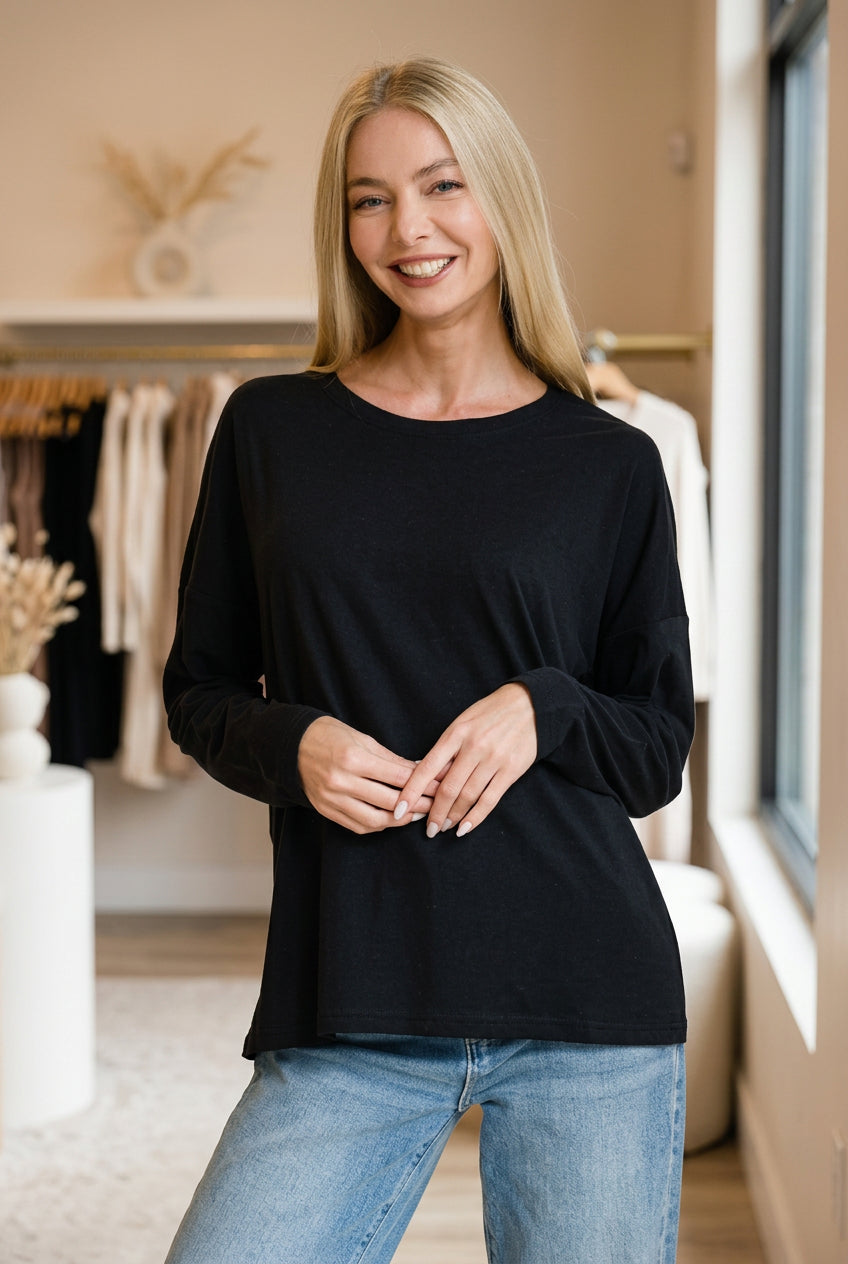 Boyfriend Relaxed Fit LS Tee