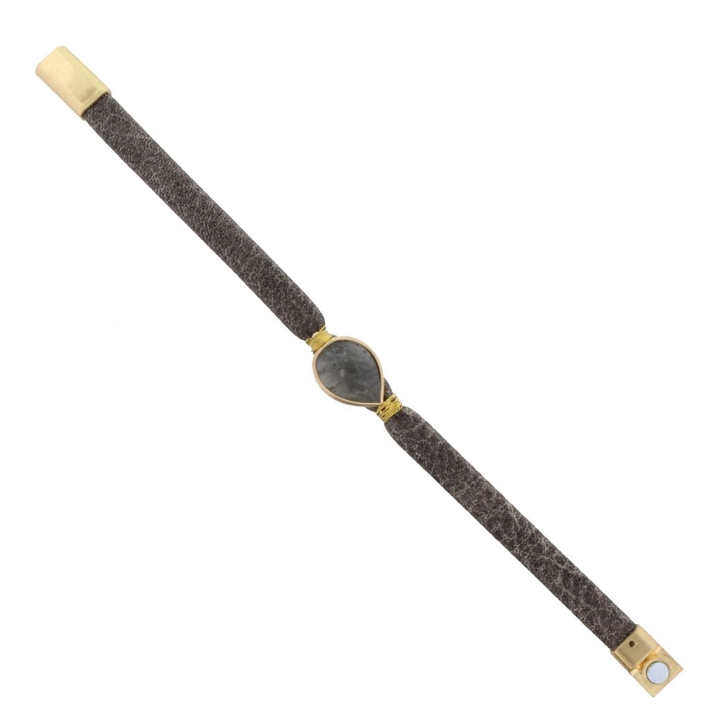 Leather Band Bracelet with Stylish Beads - Debs on 5th