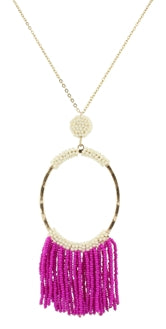 32" Beaded Triangle with Beaded Fringe - Debs on 5th