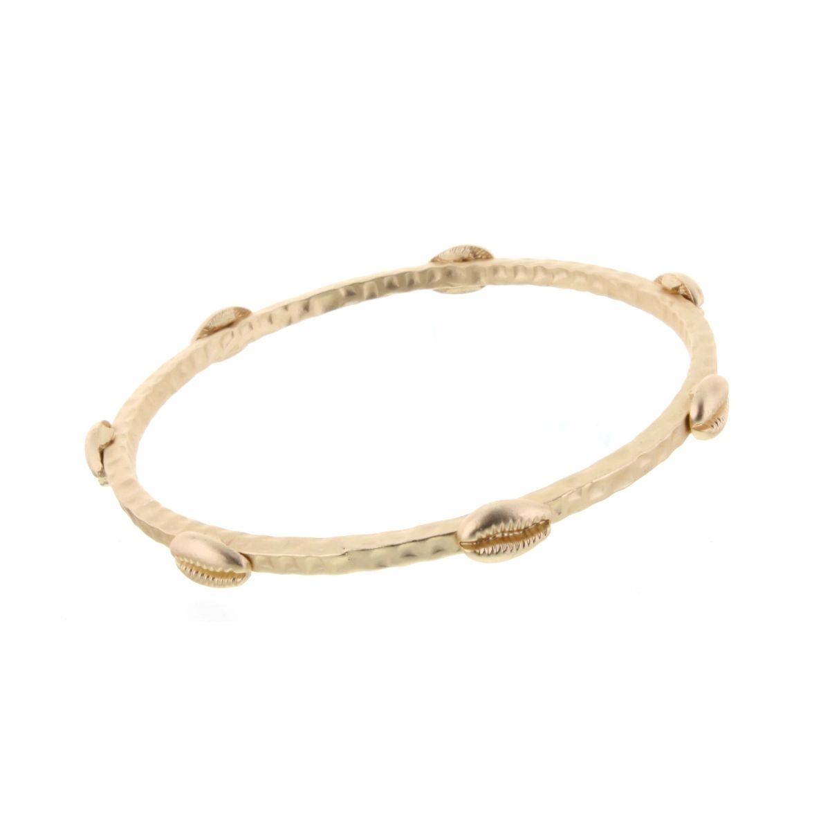 Cowrie Station Gold Bangle Bracelet - Debs on 5th
