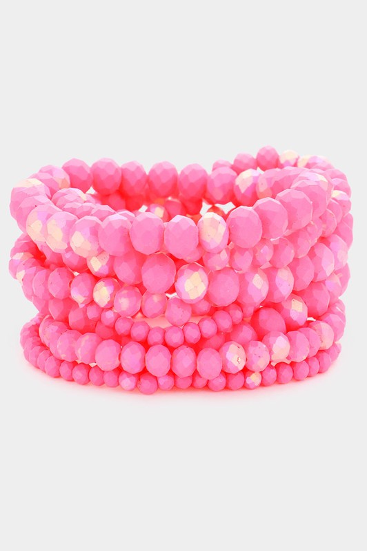 Faceted Bead Stretch Bracelets - Debs on 5th