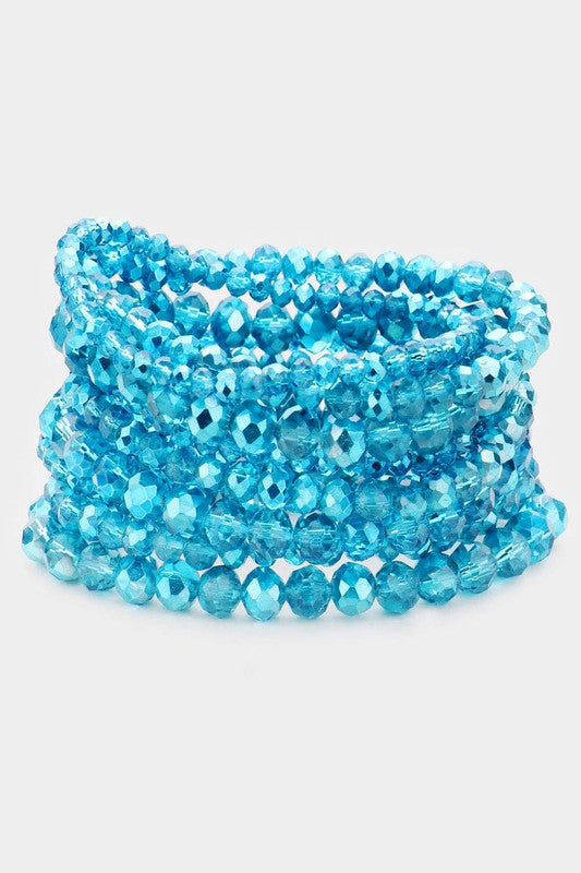 Faceted Bead Stretch Bracelets - Debs on 5th