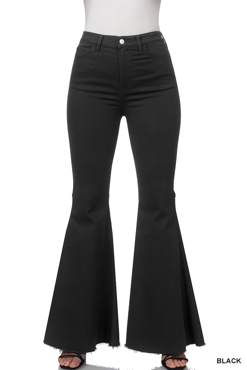 High Rise Super Flare Denim Pants - Debs on 5th