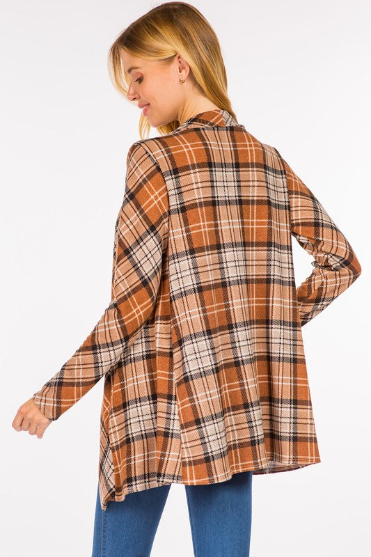 Casual Plaid Pattern Flannel Shirt - Debs on 5th
