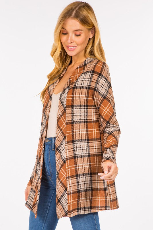 Casual Plaid Pattern Flannel Shirt - Debs on 5th