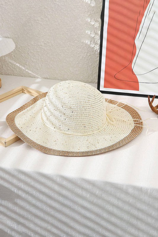 Color Block Straw Sun Hat - Debs on 5th