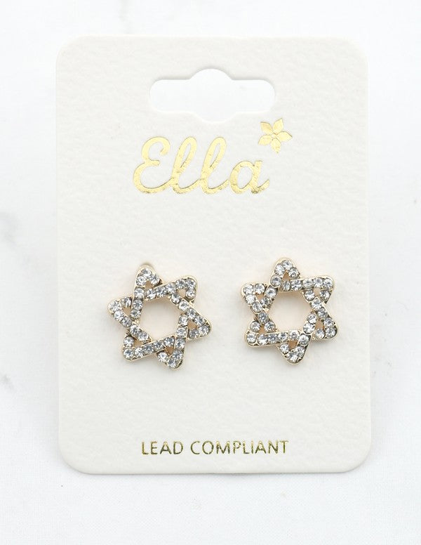 Rhinestone Star Studs Earring - Debs on 5th