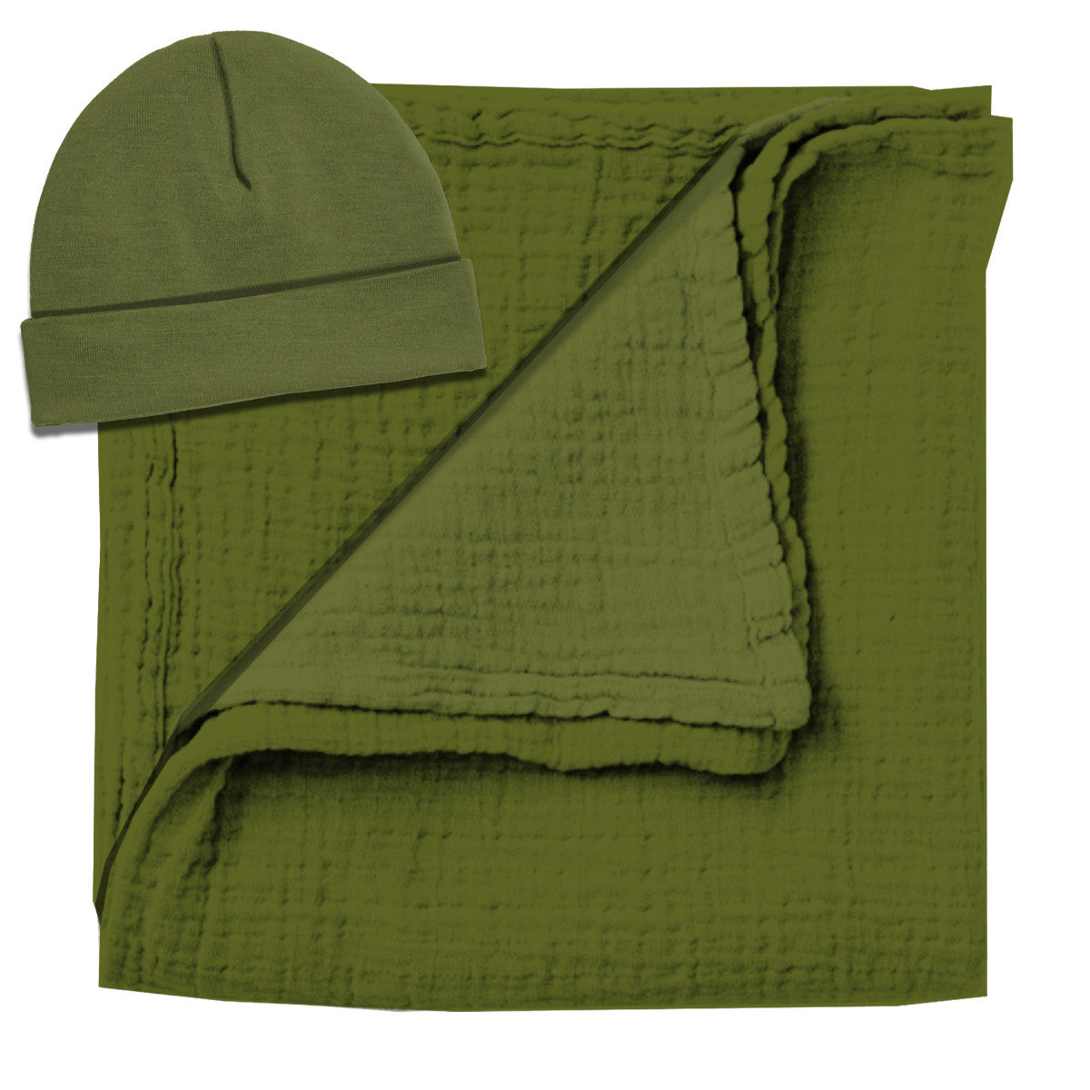 Kids Green Swaddle & Beanie Set - Debs on 5th