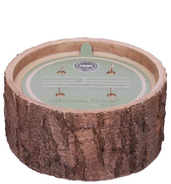 Afternoon Retreat Faux Bark Finish Candle - Debs on 5th