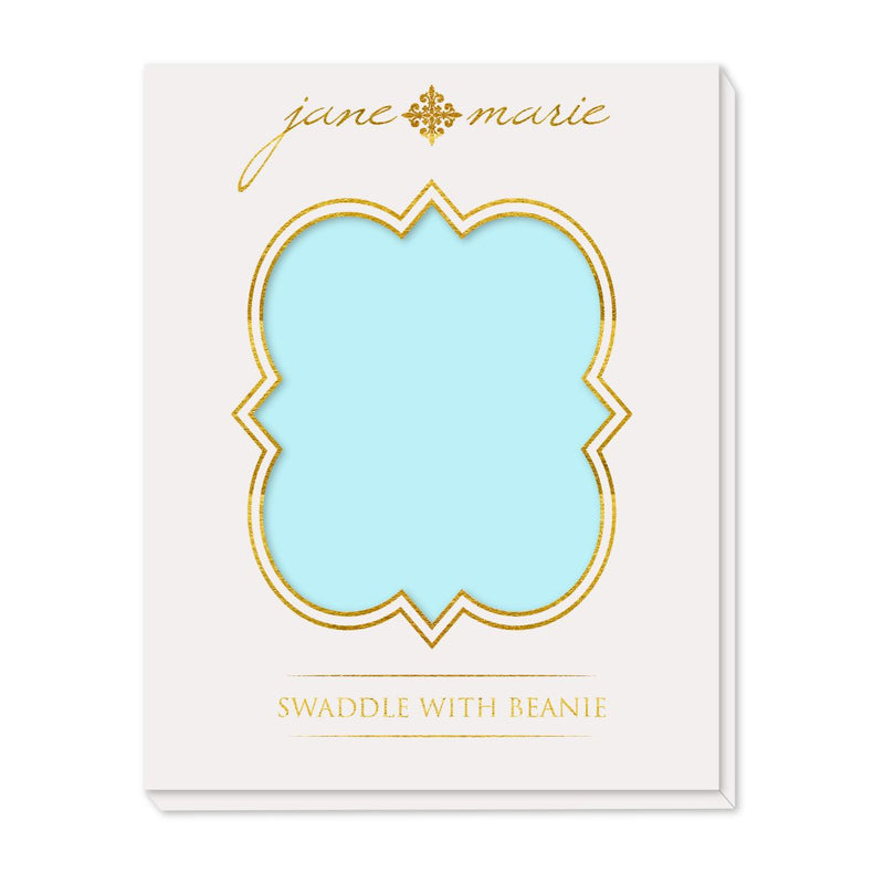 Baby Blue Swaddle & Beanie Set - Debs on 5th