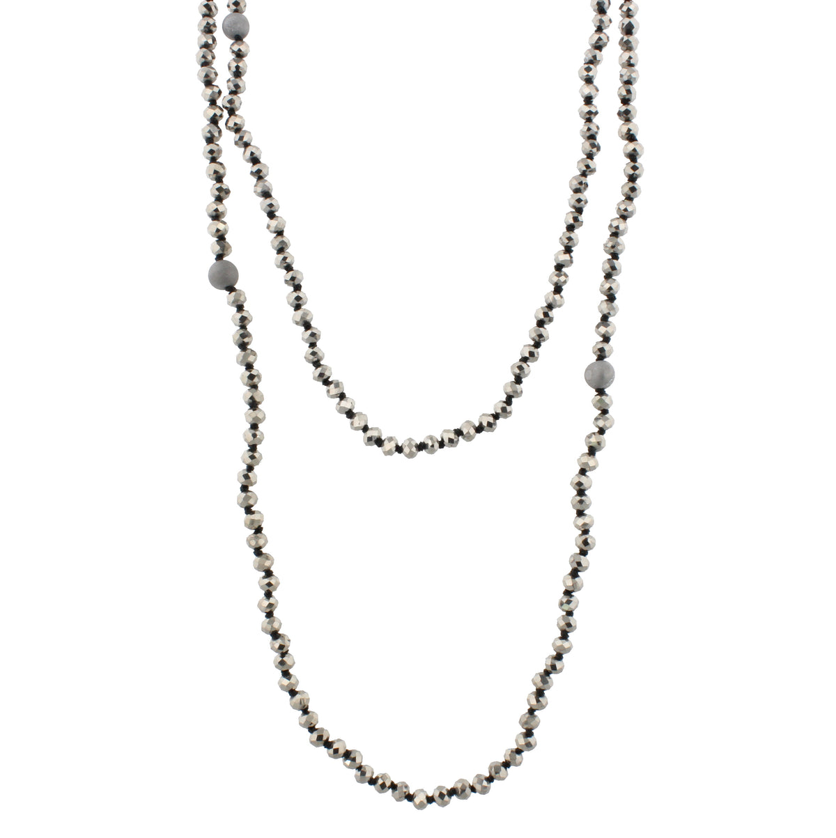 80" Hand Knotted Wrap Necklace - Debs on 5th