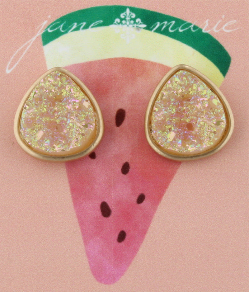 Ab  Rounded Druzy Stud - Debs on 5th