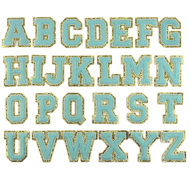 Light Blue Varsity Self Adhesive Letters - Debs on 5th
