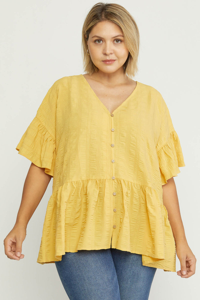 Taking it Easy Peplum Top - Debs on 5th