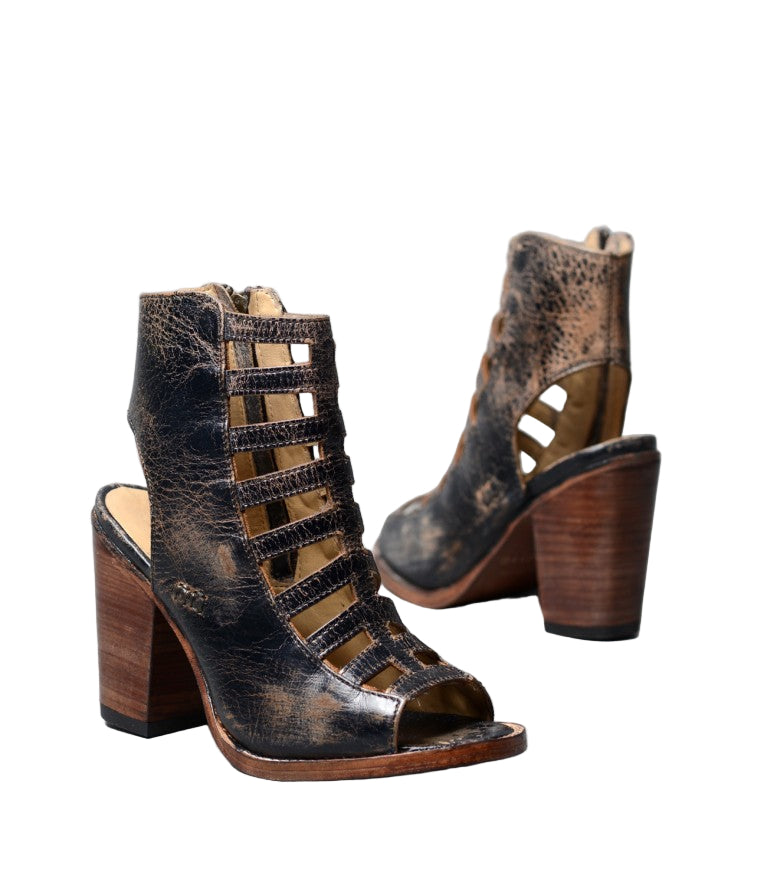 Occam Sandal w/Peep Toe Heel & Cage by Bedstu - Debs on 5th