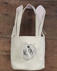 Canvas Bunny Easter Basket - Debs on 5th