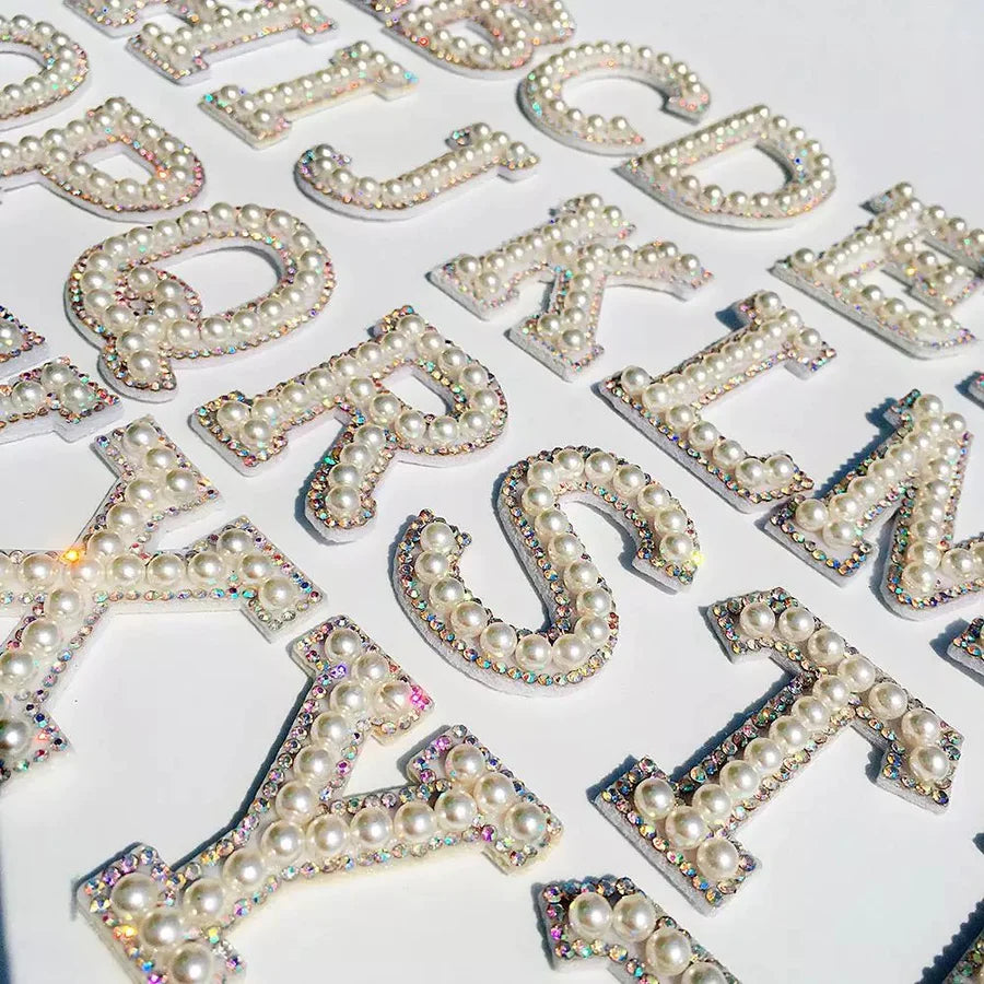 Pearl Varsity Self Adhesive Letters - Debs on 5th